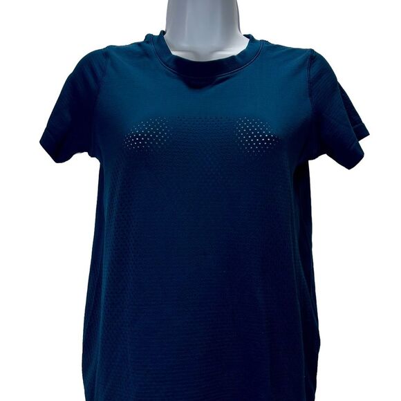 Lululemon Breeze By Short Sleeve Night Tide Blue Top No Size - Picture 5 of 12